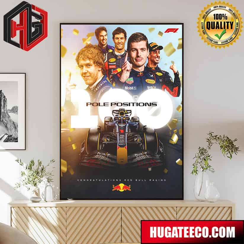 Formula 1 F1 Congratulations To Oracle Red Bull Racing 100 Pole Positions Home Decor Poster Canvas
