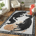 Frenrir Skoll And Hati Viking Area Rug