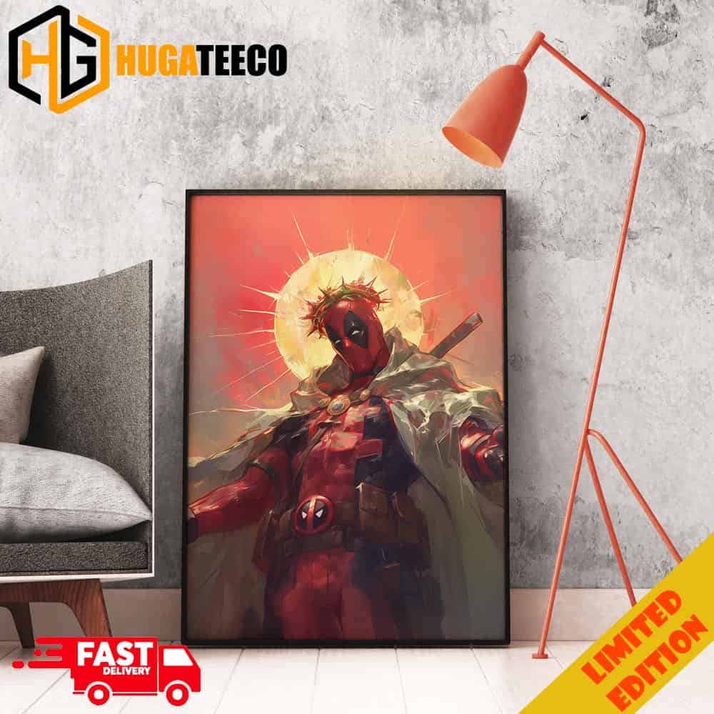 Funny Marvel Jesus Deadpool And Wolverine Marvel Studios New Deadpool 3 Movie Fan Art Poster Canvas