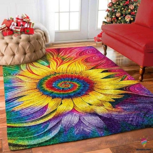Sunflower Hope Hippie Colorful Rug