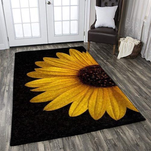 Black Sunflower Rug