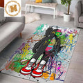 Graffiti Kaws Companion Flayed x Nike Air Jordan Hypebeast Rug For Bedroom