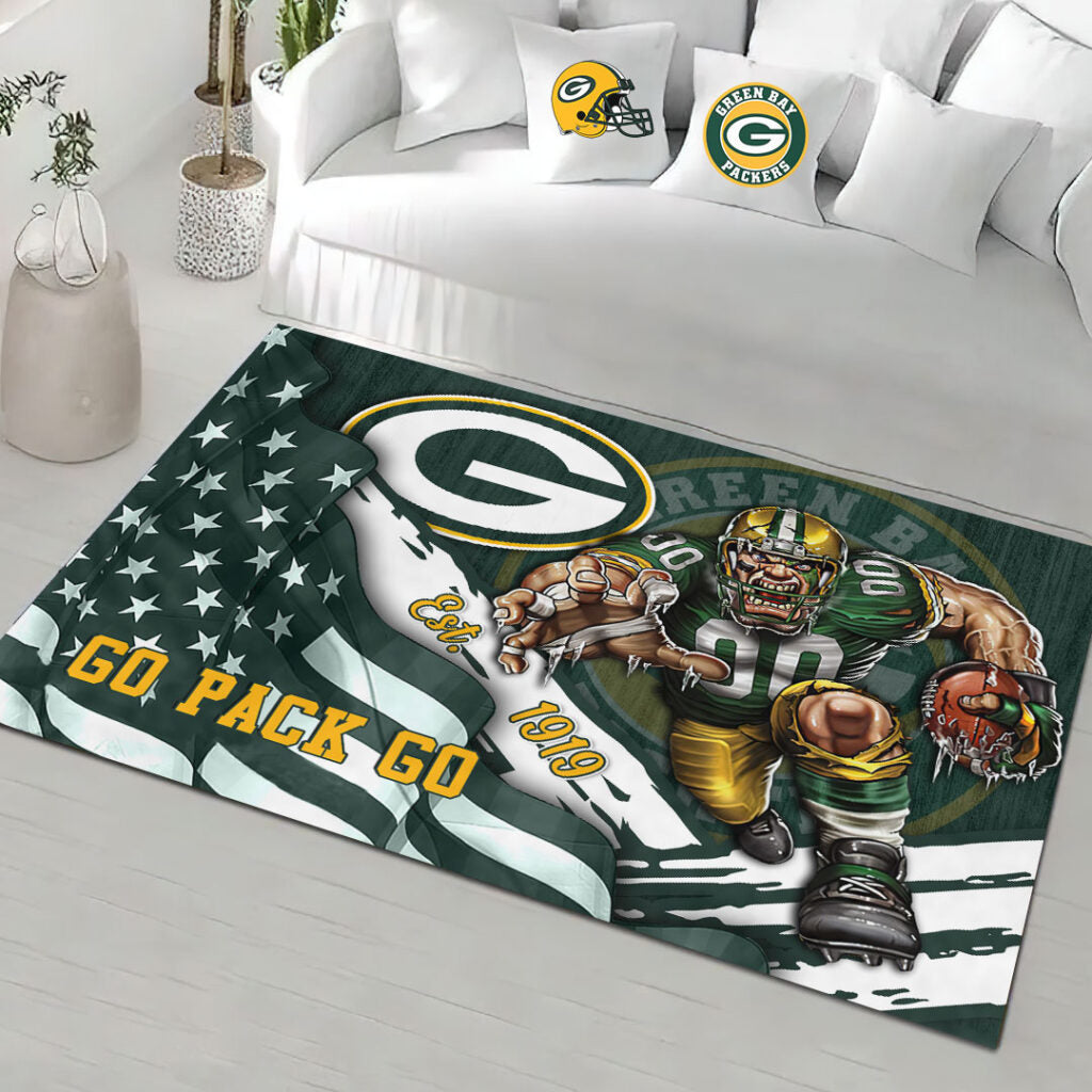 Green Bay Packers Rectangular Rug – HOATT13161