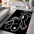 Kaws Snoopy Black And White Rug Carpet Home Decor