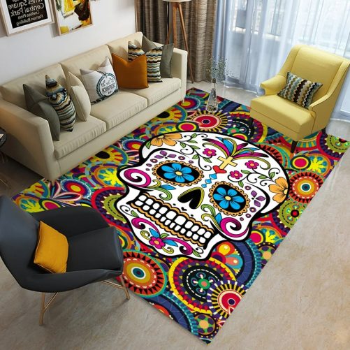 Mexican Sugar Skull Rug