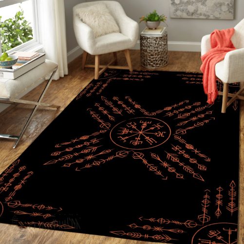 Raven Vegvisir Viking Area Rug