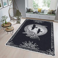 Runic And Raven Viking Area Rug