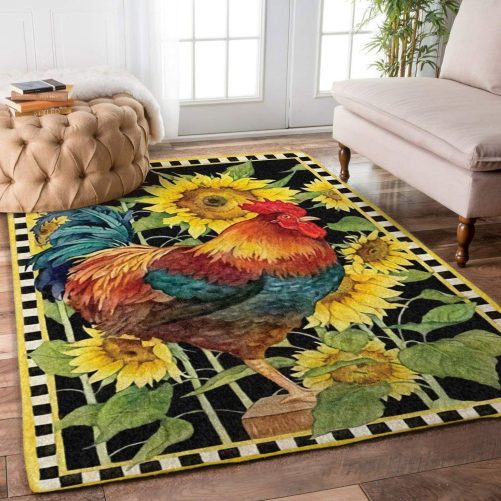 Rustic Rooster Area Rug