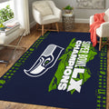 Seattle Seahawks 2025 Super Bowl LX Champions Rectangular Rug – TANTN21041