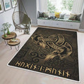 The Triple Horn Of Odin Hugin And Munin Viking Area Rug