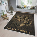 The Triple Horn Of Odin Hugin And Munin Viking Area Rug