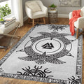 Viking Raven And Runic Area Rug