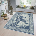 Viking Ship At Sea Area Rug