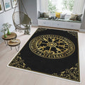 Viking Vegvisir And Rune Area Rug