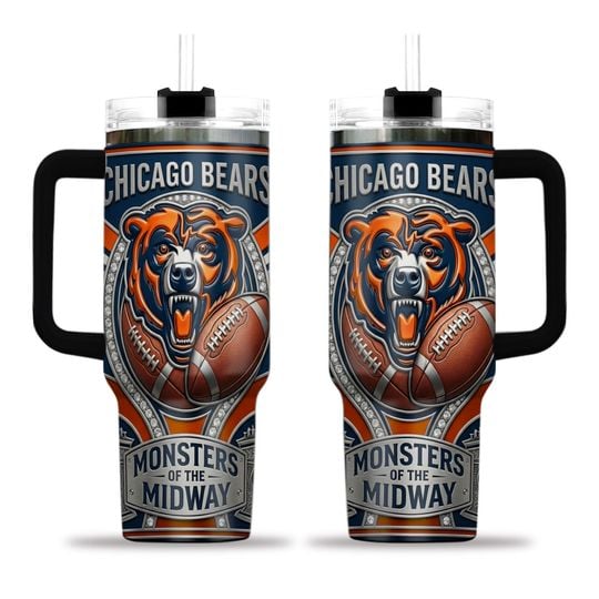 Bears Monsters Of The Midway 40Oz Tumbler, Football Team Tumbler