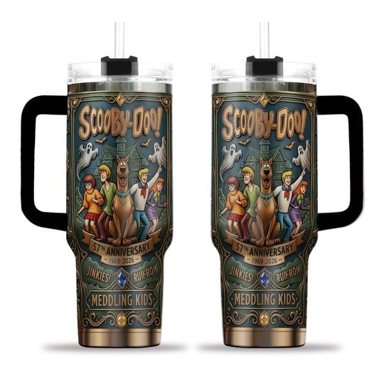 Cartoon 57th Anniversary Commemorative Stainless Steel AOP Tumbler 40oz (No Box)
