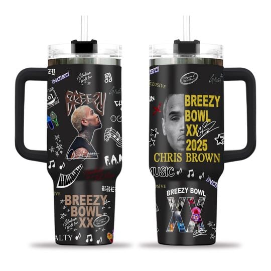 Chris Brown – Tour 2025 Breezy Bowl XX 40oz Tumbler