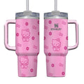 Custom Made Pink Kitty 40oz Tumbler