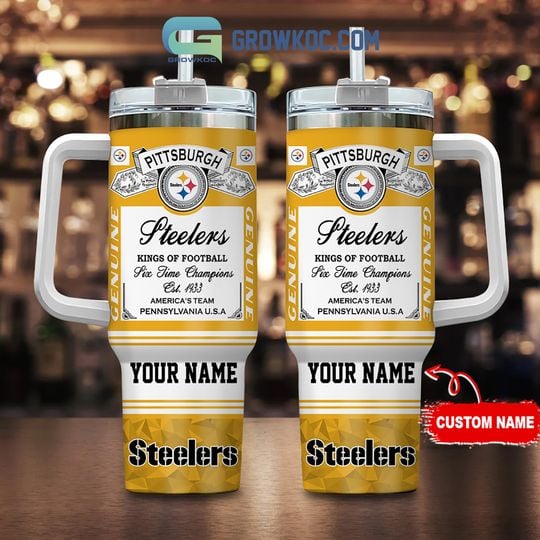 Custom Name Pittsburgh Steeler Kings of Football Personalized 40oz Tumbler