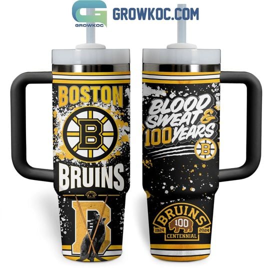 Boston Bruins Blood Sweat 100 Years Fan 40oz Tumbler