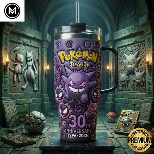 Pokemonn 30th Anniversary 40oz Tumbler with Handle