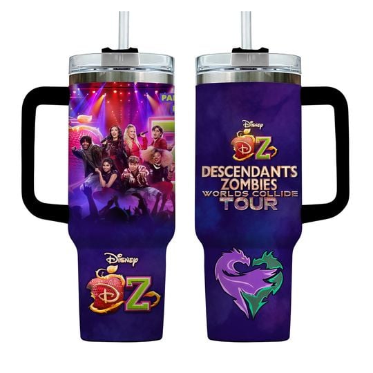 Decendants Zombie World Collide Tour Special Tumbler 40Oz With Handle