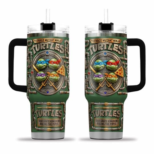 Ninja Turtles 40oz Tumbler With Handle, No box