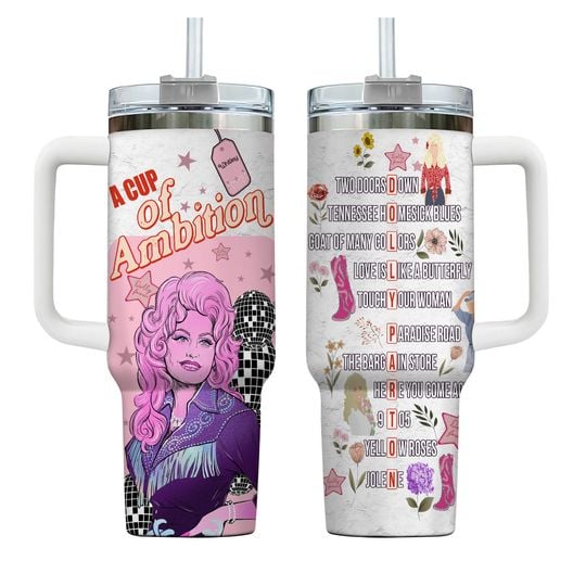 Dolly Parton 40oz Tumbler, Dolly Parton Tumbler