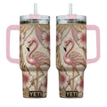 Flamingo Grace In Every Moment Happy Valentina Day AOP Tumbler 40oz