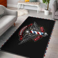 Barber Rug Barbershop Barber Pole And Wing Black Full Size
