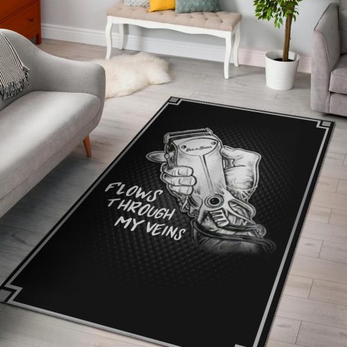 Flows Though My Veins Barber Rug