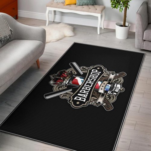 Barber Rug Barber Shop Black Rug