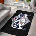 Barber Shop Rug Gentleman Black Full Size