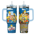 Halloween The Simpsons 40oz Tumbler, Simpsons Family Stainless Tumbler