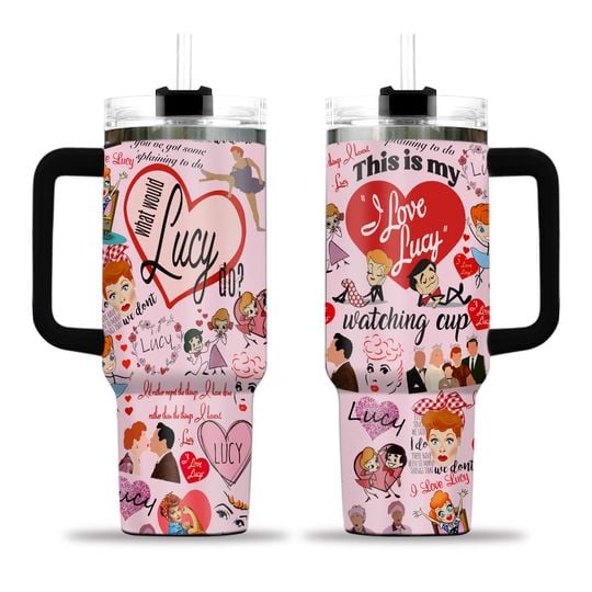 I Love Lucy 40oz Tumbler, Classic TV Show Fan Tumbler For Fan