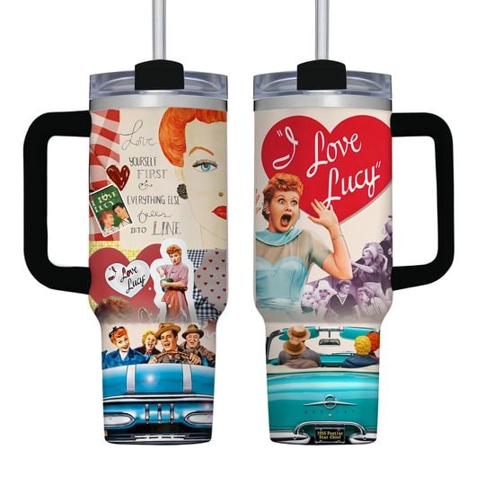 I Love Lucy Tumbler 40oz with Handle
