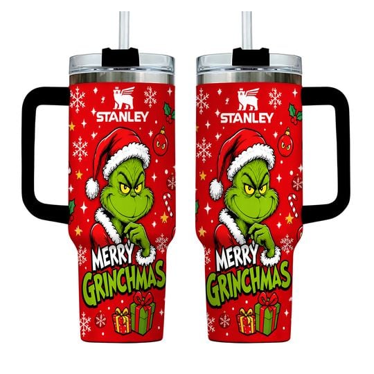 Merry Grin Funny Character 40oz Tumbler with Handle