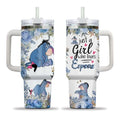 Blue Donkey 40Oz Tumbler with Handle, Cute Cart