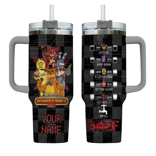 Five Nights At Freddys 40Oz Tumbler, Freddy Fazbear Drinkware Tumbler, Gift For Gamer