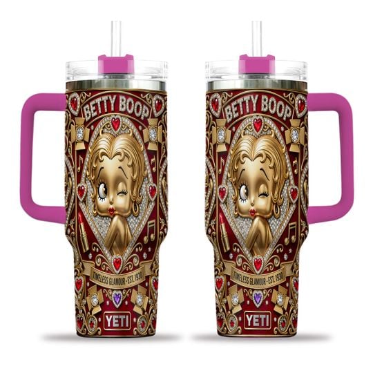Betty Boop 40oz Tumbler With Handle