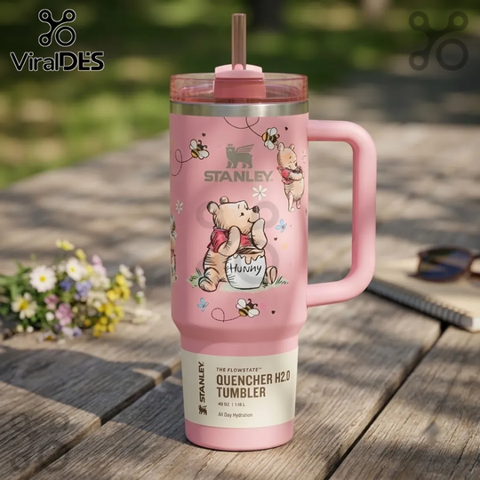 winniee Floral Pink 40oz Tumbler