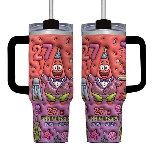 Patrick Star 27Th Anniversary 1999-2026 AOP Tumbler 40oz