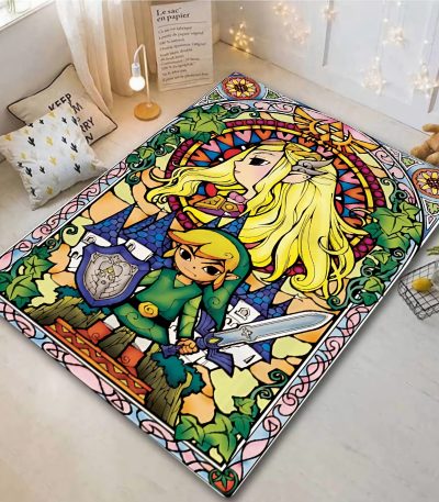 Princess Zelda And Link Rug