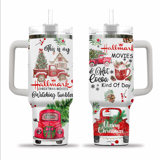 This is My Hallmark Tumbler 40oz, Personalized Hallmark Xmas Tumbler