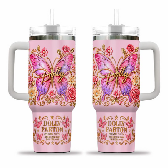 Dolly Parton 40oz Tumbler with Handle