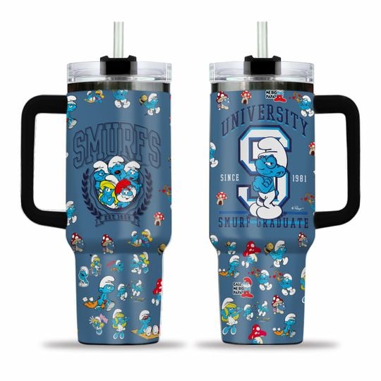The Smuurfs Since 1981 University Smurf Graduate Special Edition 40oz Tumbler