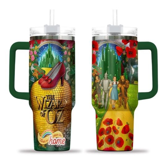 The Wizard Of Oz Tumbler 40Oz Printed, 1939 90s Tumbler Cup, Movies Gift, Insulated Tumbler, There's No Place Like Home Tumbler