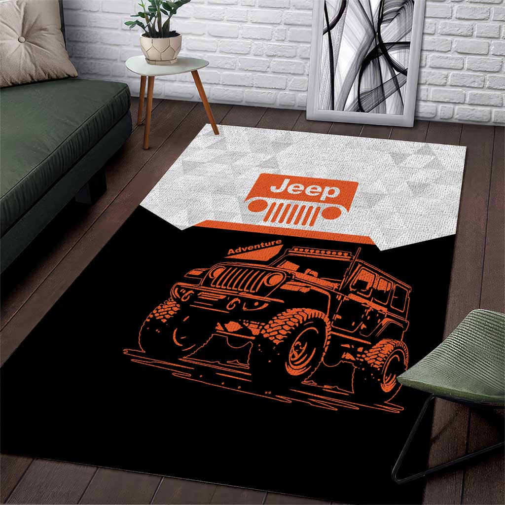 Jeep Adventure Off-Road Area Rug Geometric Gradient Graphic Style TN1607261608