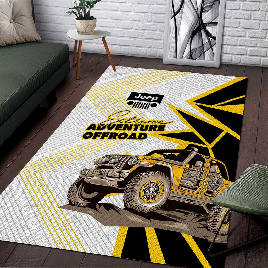Jeep Extreme Off-Road Adventure Area Rug Bold Retro Pop Art Style TN1607261607