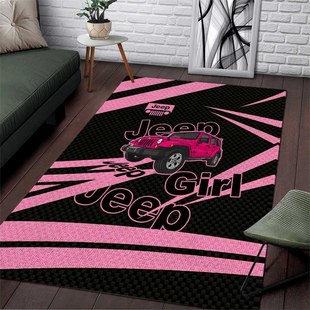 Jeep Girl Pink Edition Area Rug Bold Comic-Inspired Graphic Style TN1607261606